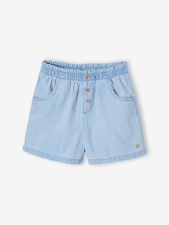Lichtgewicht denim meisjesshort die gemakkelijk aan te trekken is - vertbaudet enfant -Lichtgewicht denim meisjesshort die gemakkelijk aan te trekken is