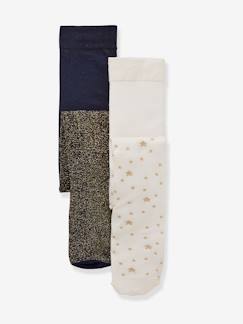 Lot de 2 collants irisés bébé fille en polyamide - vertbaudet enfant Bébé-Chaussettes, Collants-Lot de 2 collants irisés bébé fille en polyamide