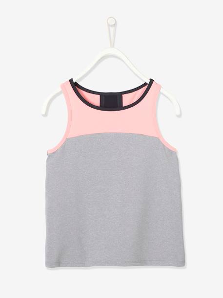 Débardeur de sport fille effet 2 en 1 - vertbaudet enfant Fille-T-shirt, sous-pull-Débardeur de sport fille effet 2 en 1