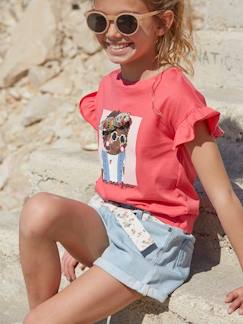 Short en denim style "paperbag" fille - vertbaudet enfant Short en denim style "paperbag" fille - vertbaudet enfant