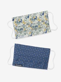 Set van 2 wasbare jongensmaskers met opdruk - vertbaudet enfant Baby-Trui, vest, sweater-Trui-Set van 2 wasbare jongensmaskers met opdruk