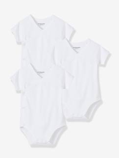 Lot de 3 bodies Bio Collection manches courtes ouverture naissance - vertbaudet enfant Lot de 3 bodies Bio Collection manches courtes ouverture naissance - vertbaudet enfant