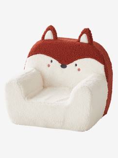 Fauteuil en mousse et fausse fourrure Renard - vertbaudet enfant Chambre et rangement-Chambre-Chaise, tabouret, fauteuil-Fauteuil en mousse et fausse fourrure Renard