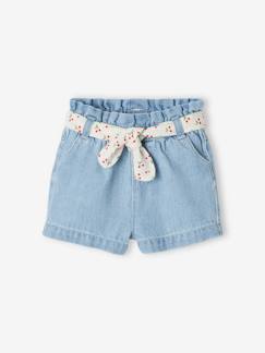 Short paperbag avec ceinture bébé - vertbaudet enfant Bébé-Short-Short paperbag avec ceinture bébé