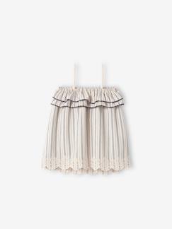 Geborduurde babyjurk met bandjes - vertbaudet enfant Baby-Rok, jurk-Geborduurde babyjurk met bandjes