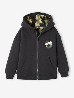 Sweat zippé doublé sherpa camouflage garçon. - vertbaudet enfant Garçon-Pull, gilet, sweat-Sweat zippé doublé sherpa camouflage garçon.