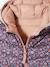 Lichtgewicht omkeerbaar meisjesjack met capuchon en gerecyclede polyester voering antraciet met print+BEIGE CLAIR IMPRIME+nachtblauw+roze met print - vertbaudet enfant 