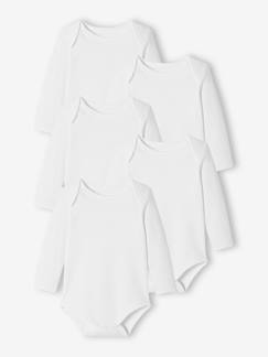 Lot de 5 bodies bébé manches longues ouverture US BASICS - vertbaudet enfant Lot de 5 bodies bébé manches longues ouverture US BASICS - vertbaudet enfant