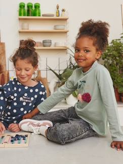 Jean Mom et sa ceinture en gaze de coton fille - vertbaudet enfant Jean Mom et sa ceinture en gaze de coton fille - vertbaudet enfant