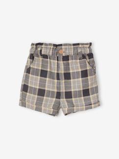 Baby-Short-Meisjesshort met ruitjes