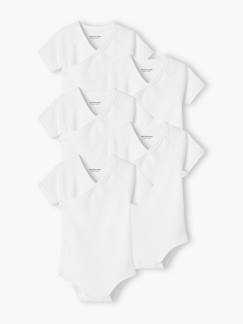 Lot de 5 bodies manches courtes bébé ouverture naissance BASICS - vertbaudet enfant Lot de 5 bodies manches courtes bébé ouverture naissance BASICS - vertbaudet enfant