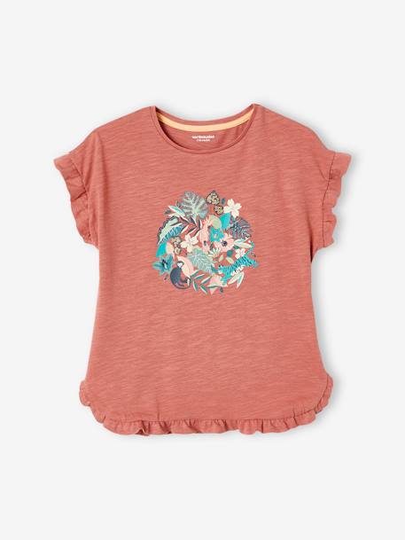 Tee-shirt volanté motif à sequins fille - vertbaudet enfant Fille-T-shirt, sous-pull-Tee-shirt volanté motif à sequins fille