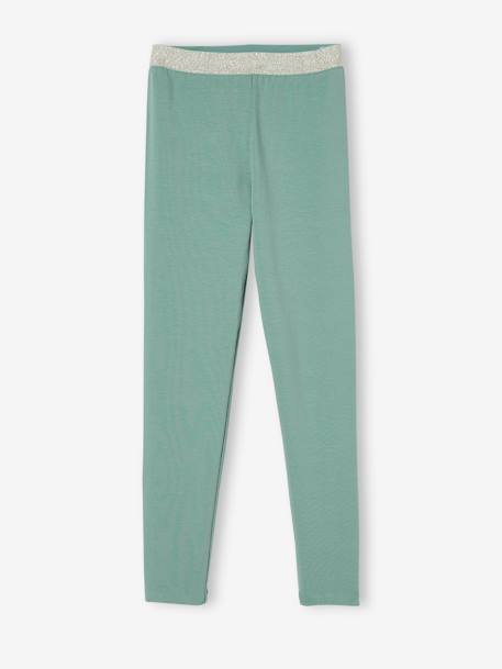 Legging uni fille élastique irisé BASICS - vertbaudet enfant Fille-Pantalon-Legging uni fille élastique irisé BASICS