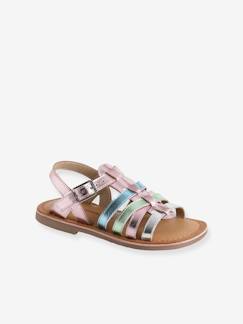 Leren sandalen met meerdere riempjes voor meisjes - vertbaudet enfant Schoenen-Meisje shoenen 23-38-Sandalen-Leren sandalen met meerdere riempjes voor meisjes