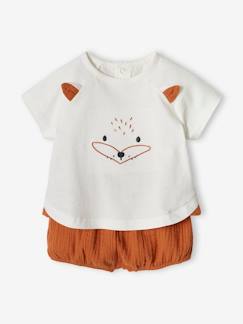Geboorteset met shirt en short voor de baby - vertbaudet enfant Baby-Short-Geboorteset met shirt en short voor de baby
