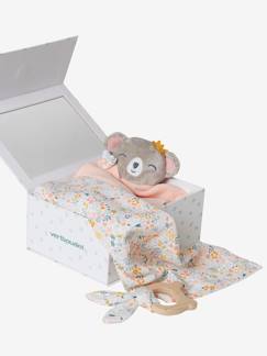 Coffret cadeau 3 pièces : lange + doudou personnalisable + hochet - vertbaudet enfant Coffret cadeau 3 pièces : lange + doudou personnalisable + hochet - vertbaudet enfant