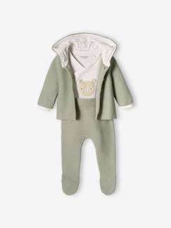 Ensemble naissance 3 pièces en point mousse - vertbaudet enfant Bébé-Ensemble-Ensemble naissance 3 pièces en point mousse