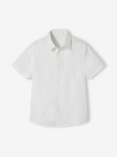 Jongens-Overhemd-Effen jongens overhemd met korte mouwen