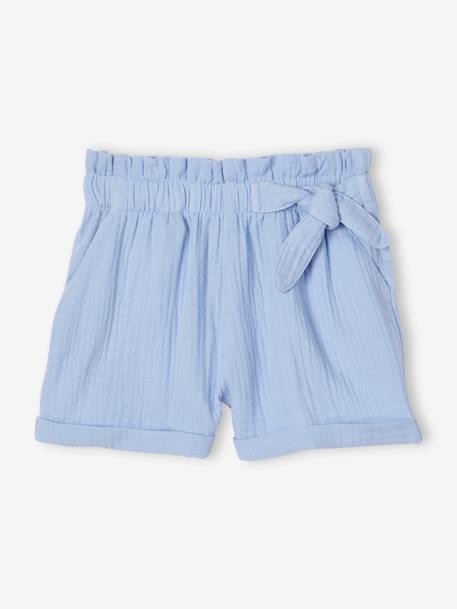 Short en gaze de coton style "paperbag" fille - vertbaudet enfant Fille-Short-Short en gaze de coton style "paperbag" fille