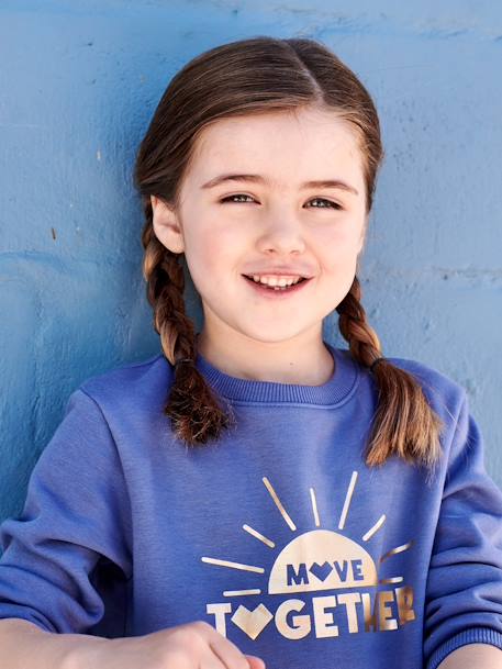 Sweat sport motif "sunrise" brillant fille - vertbaudet enfant Fille-Collection sport-Sweat sport motif "sunrise" brillant fille