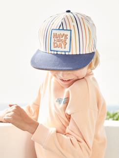 Casquette rayée garçon - vertbaudet enfant Garçon-Accessoires-Bonnet, écharpe, gants-Casquette rayée garçon