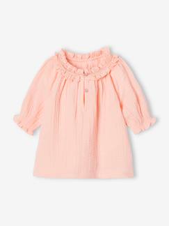 Blouse bébé en gaze de coton - vertbaudet enfant Bébé-Chemise, blouse-Blouse bébé en gaze de coton