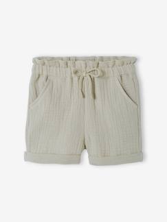 Elastische taille katoengaas baby shorts - vertbaudet enfant Baby-Short-Elastische taille katoengaas baby shorts