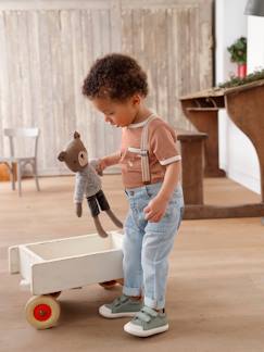 Jean en denim bébé avec bretelles amovibles - vertbaudet enfant Jean en denim bébé avec bretelles amovibles - vertbaudet enfant