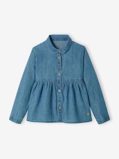 Chemise en denim léger personnalisable fille - vertbaudet enfant Chemise en denim léger personnalisable fille - vertbaudet enfant