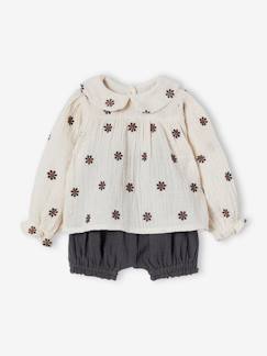 2-delige set baby blouse en bloomer - vertbaudet enfant Baby-Short-2-delige set baby blouse en bloomer