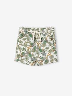 Babyshort jungle van katoen en linnen - vertbaudet enfant Baby-Short-Babyshort jungle van katoen en linnen
