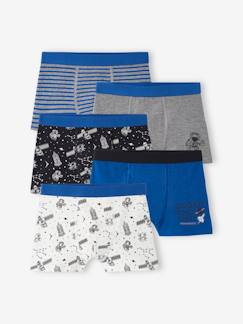 Lot de 5 boxers stretch espace garçon - vertbaudet enfant Garçon-Sous-vêtement-Slip, Boxer-Lot de 5 boxers stretch espace garçon