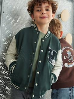 Sweat style teddy en molleton garçon badge en bouclettes. - vertbaudet enfant Garçon-Pull, gilet, sweat-Sweat style teddy en molleton garçon badge en bouclettes.