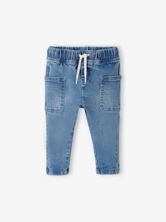 Pantalon en denim bébé taille élastiquée - vertbaudet enfant Pantalon en denim bébé taille élastiquée - vertbaudet enfant