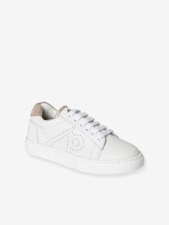 Baskets en cuir enfant - vertbaudet enfant Chaussures-Chaussures fille 23-38-Baskets en cuir enfant