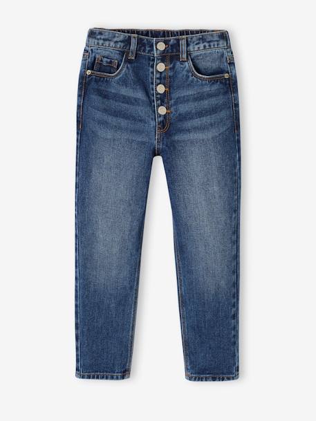 Jean Mom MorphologiK fille tour de hanches FIN - vertbaudet enfant Fille-Jean Mom MorphologiK fille tour de hanches FIN