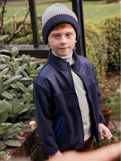 Bonnet bicolore garçon en maille côtelée - vertbaudet enfant Garçon-Accessoires-Bonnet, écharpe, gants-Bonnet bicolore garçon en maille côtelée