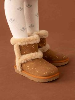 Boots déperlantes zippées fourrées fille - vertbaudet enfant Chaussures-Chaussures fille 23-38-Boots déperlantes zippées fourrées fille