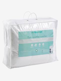Pack couette légère + oreiller en coton bio* BIO COLLECTION - vertbaudet enfant -Pack couette légère + oreiller en coton bio* BIO COLLECTION