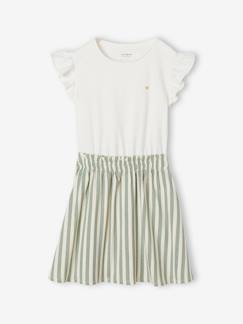 Meisjesjurk met 2-in-1 effect - vertbaudet enfant Meisje-Jurk-Meisjesjurk met 2-in-1 effect