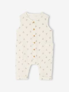 Combinaison en gaze de coton naissance - vertbaudet enfant Bébé-Salopette, combinaison-Combinaison en gaze de coton naissance