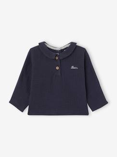Blouse en gaze de coton bébé personnalisable - vertbaudet enfant Bébé-Chemise, blouse-Blouse en gaze de coton bébé personnalisable