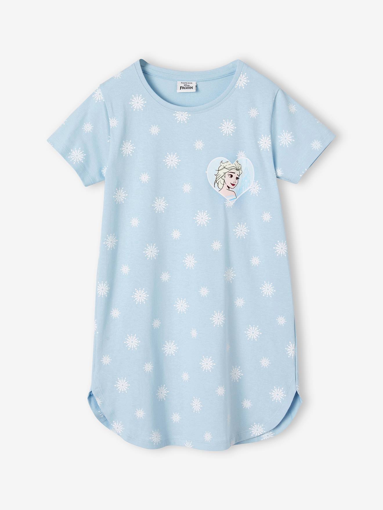 Chemise de nuit Disney La reine des neiges bleu ciel, Fille