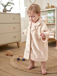 Linnengoed en decoratie-Badlinnen-Gepersonaliseerde badjas voor baby's met gerecycled katoenen blouse