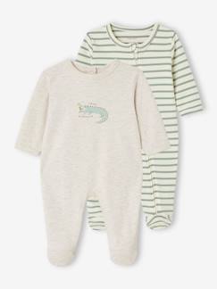 Set met 2 interlock slaappakjes voor baby - vertbaudet enfant Baby-Pyjama, overpyjama-Set met 2 interlock slaappakjes voor baby