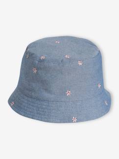 Bob en denim et fleurs brodées bébé fille - vertbaudet enfant Bob en denim et fleurs brodées bébé fille - vertbaudet enfant