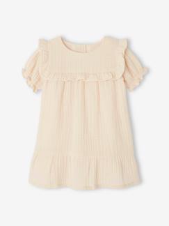 Babyjurkje van katoengaas - vertbaudet enfant Baby-Rok, jurk-Babyjurkje van katoengaas