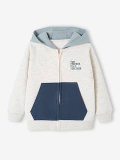 Sweat zippé à capuche sport color block garçon - vertbaudet enfant -Sweat zippé à capuche sport color block garçon