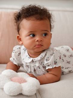 Blouse manches courtes naissance fleurie - vertbaudet enfant Bébé-T-shirt, sous-pull-Blouse manches courtes naissance fleurie