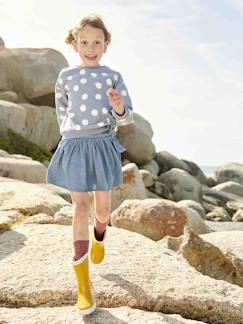 Jupe-short en denim léger fille - vertbaudet enfant Jupe-short en denim léger fille - vertbaudet enfant